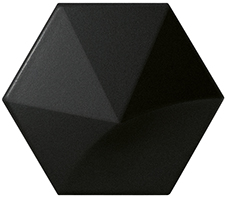 Настенная плитка Equipe 24430 Magical 12.4x10.7 черная матовая 3d узор / моноколор