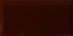 Настенная плитка Monopole 824 Marron Brillo Bisel 10x20 коричневая глянцевая 