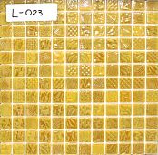 Мозаика Gidrostroy Glass Mosaic L-023 31.7x31.7 стеклянная золотистая глянцевая, чип 25x25 квадратный