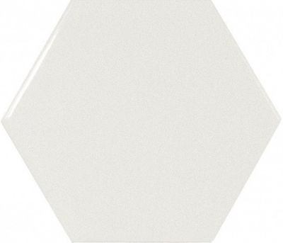 Настенная плитка Equipe 21911 Scale Hexagon White 10,7х12,4 белая глянцевая моноколор
