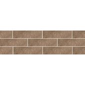 Фасадная плитка Paradyz Mattone Sabbia Brown 6.6x24.5 коричневая матовая под бетон