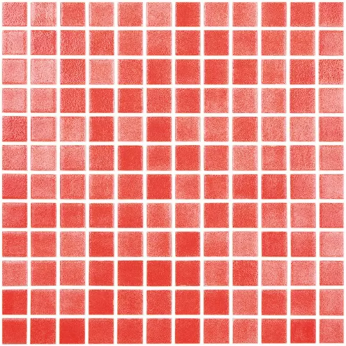 Мозаика Vidrepur Colors № 805 (на сетке) 31.7x31.7 красная глянцевая моноколор, чип 25x25 квадратный