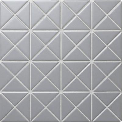 Мозаика Star Mosaic GREY 25.9x25.9 серая матовая, чип 60x40 треугольный