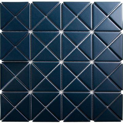 Мозаика Star Mosaic TR2-BLM-P2 / С0003204 Albion Dark Blue 25.9x25.9 синяя матовая геометрия, чип 40x60 мм треугольный
