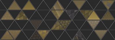 Декоративная плитка Kerlife Magica NERO 25,1x70,9 черная глянцевая геометрия