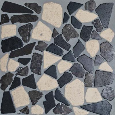 Мозаика Orro mosaic ANTICATO GRAY 30.5x30.5 микс бежевая/серая матовая, чип разноформатный