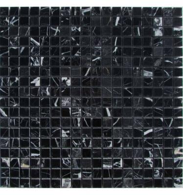 Мозаика FK Marble 35226 Classic Mosaic Nero Marquina M081-15-8P 30.5x30.5 черная / черно-белая полированная