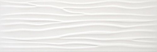 Настенная плитка Cifre 78800415 Wave Glaciar Mate 30x90 белая матовая / рельефная моноколор