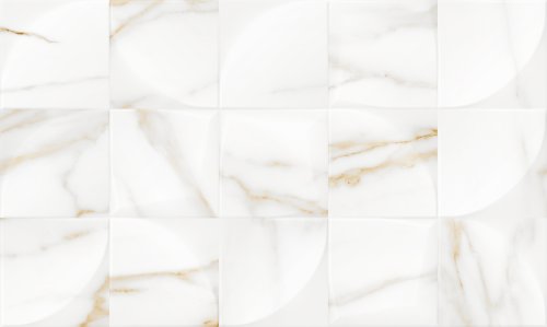 Настенная плитка Gracia Ceramica 010100001395 Marmaris white wall 02 300х500 белая глянцевая под мрамор / 3D мозаика