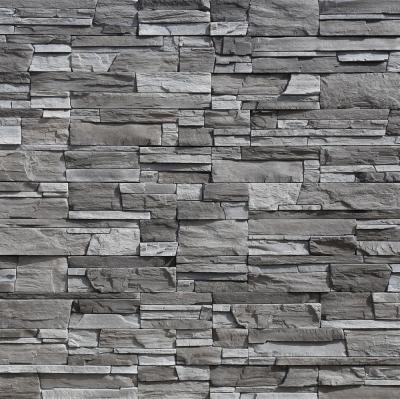 Камень искусственный White Hills  208-80 Фьорд Лэнд 20x10 / 30x10 / 50x10 серый / черный рельефный / матовый