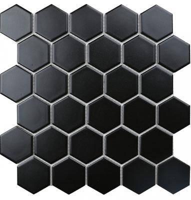 Мозаика Orro mosaic BLACK GAMMA 28.1x32.5 черная матовая, чип 51x59 гексагон