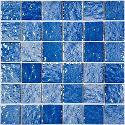 Мозаика NSmosaic PORCELAIN PW4848-21 керамика 306х306 синяя / голубая глянцевая