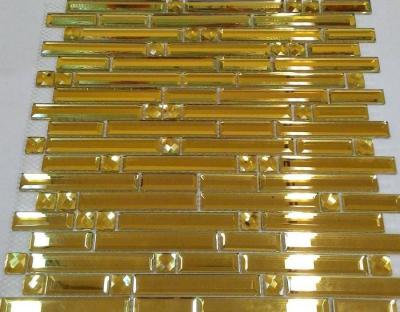 Зеркальная мозаика Mirror Stripes Gold 30x30
