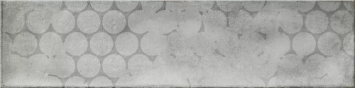 Декор Cifre C-DECOM-GR Omnia Decor Grey 7.5x30 серый глянцевый с орнаментом