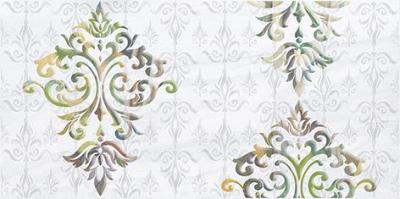 Декоративная плитка Laparet 04-01-1-08-05-00-1368-0 х9999209331 Frame 40x20 белая глазурованная глянцевая / неполированная под мрамор