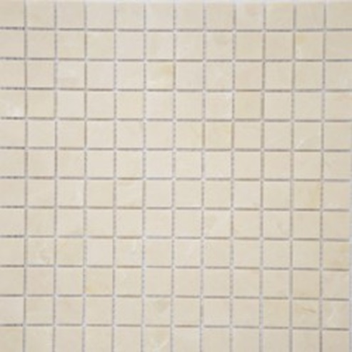 Мозаика Marble Mosaic Square 23x23 Royal Bottichino Pol 30x30 бежевая полированная под камень, чип 23x23 квадратный