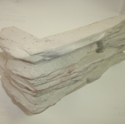 Угловой элемент Zikkurat Твибер 1-00-52 9x18.5 белый рельефный под камень