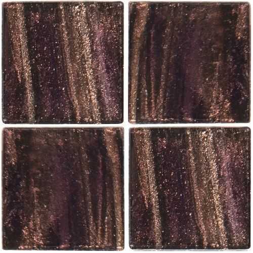 Мозаика Rose Mosaic GA146 Gold Star 31.8x31.8 фиолетовая глянцевая авантюрин, чип 10x10 квадратный