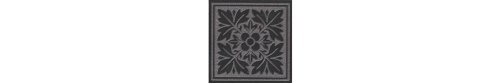Вставка Kerama Marazzi OS\A342\SG618420R Тьеполо 1 9.6x9.6 серая / черная матовая с орнаментом