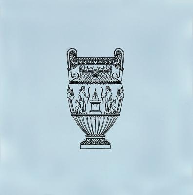 Декор Kerama Marazzi STG\A507\17004 Авеллино 15x15 голубой глянцевый античность / моноколор