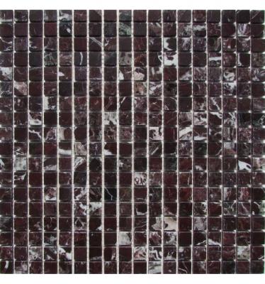 Мозаика FK Marble 35426 Classic Mosaic Rosso Levanto 15-6P 30.5x30.5 коричневая полированная