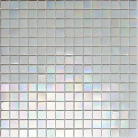 Мозаика Rose Mosaic WA02 Rainbow 31.8x31.8 белая глянцевая перламутр, чип 15x15 квадратный