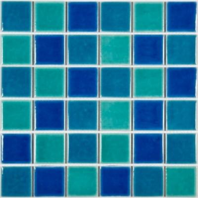 Мозаика NSmosaic PORCELAIN PW4848-15 306х306 синяя глянцевая