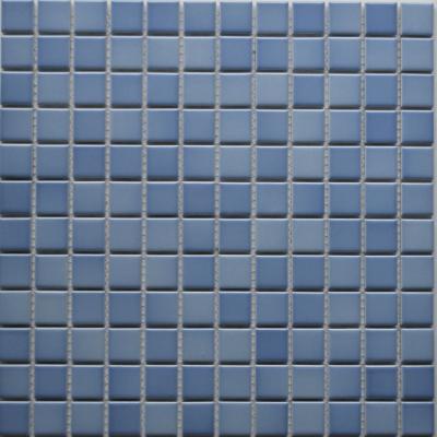 Мозаика ТОНОМОЗАИК ООО стеклянная и стеклянная с камнем PN 2305 30.0x30.0х6 чип 23х23 (0.09м) синяя матовая