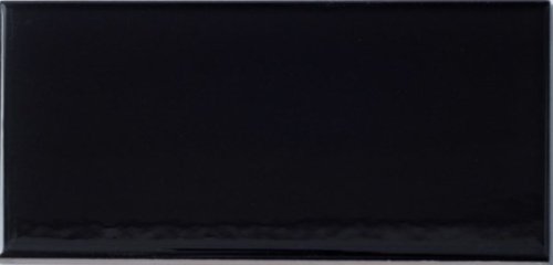 Настенная плитка NSmosaic FTH752A Ceramic плоская 7.5x15 черная глянцевая моноколор