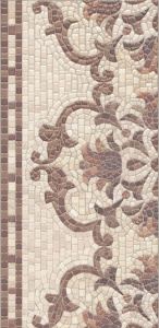 Бордюр Kerama Marazzi HGD\A237\SG1544L Пантеон 40x19.6 бежевый матовый мозаика / с орнаментом / узоры