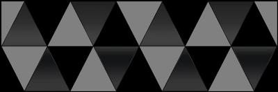 Декоративная плитка Laparet 17-03-04-463-0 х9999132726 Sigma 60x20 черная глазурованная глянцевая / неполированная геометрия