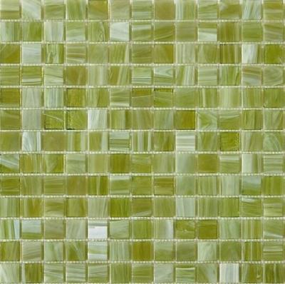 Мозаика JNJ mosaic 05.139 (размер чипа 20x20 мм) 32.7x32.7 зеленая глянцевая авантюрин