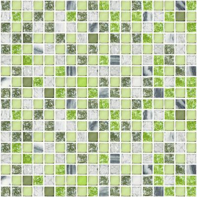 Мозаика Azori 707423003 Элара Верде MGR1502 30x30 зеленая глянцевая под мозаику