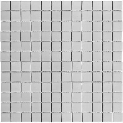 Мозаика Vidrepur С0002959 Nordic № 909 (на сетке) 31.7x31.7 светло-серая глазурованная глянцевая моноколор