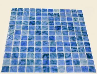 Мозаика Gidrostroy Glass Mosaic TM-002 31.7x31.7 стеклянная голубая глянцевая, чип 25x25 квадратный
