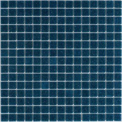 Мозаика ROSE MOSAIC A58 Matrix color 2 (размер чипа 10x10 мм) 31.8x31.8 синяя глянцевая моноколор