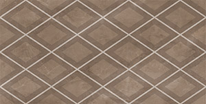 Декоративная плитка Kerlife 907023 Classico Amani Rombi Marron 1C 31.5x63 коричневая глянцевая геометрия