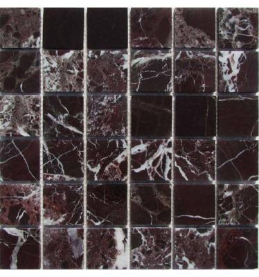 Мозаика FK Marble 35428 Classic Mosaic Rosso Levanto 48-6P 30.5x30.5 коричневая полированная