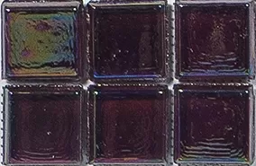 Мозаика Rose Mosaic SWJ46 Casablanca / Galaxy 31.8x31.8 бордовая глянцевая перламутр, чип 10x10 квадратный