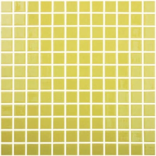 Мозаика Vidrepur Colors № 601 (на сцепке) 31.7х39.6 желтая глянцевая моноколор, чип 25x25 квадратный