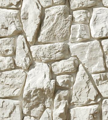 Камень искусственный White Hills 610-00 Рока 4.5x10.5 / 55x30 / вариативный размер белый рельефный / матовый