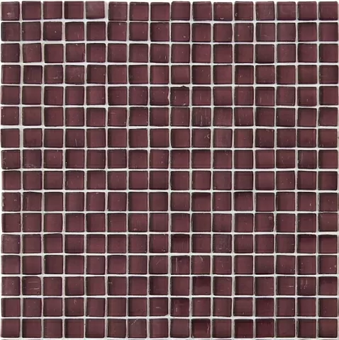 Мозаика Rose Mosaic SJ46 Casablanca / Galaxy 31.8x31.8 бордовая глянцевая, чип 10x10 квадратный