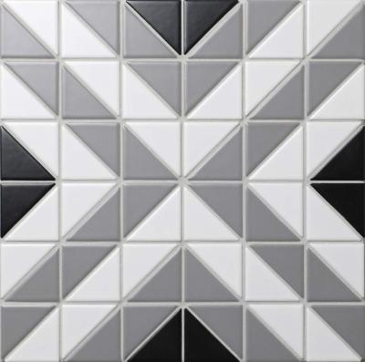 Мозаика Star Mosaic TR2-CL-SQ2 / С0003192 Albion Cube Grey 27.5x27.5 микс матовая геометрия, чип 40x60 мм треугольный
