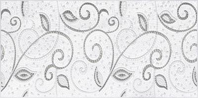 Декоративная плитка Laparet 04-01-1-08-03-00-1371-1 х9999208022 Frame 40x20 белая глазурованная глянцевая / неполированная под мрамор