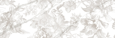 Декоративная плитка Eurotile Ceramica 688 Insomnia 89.5x29.5 белая глянцевая флористика