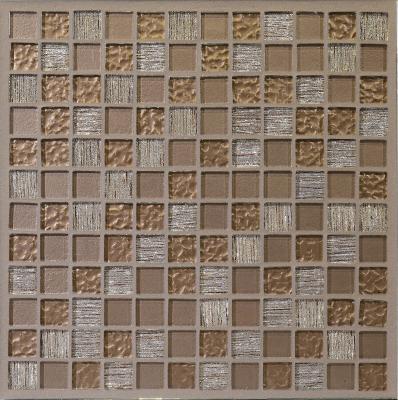 Мозаика Orro mosaic GLOSS BROWN 30x30 микс коричневая/серая глянцевая, чип 23x23 квадратный