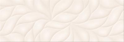 Настенная плитка Eletto Ceramica 506921101 Malwiya Milk Struttura 24.2x70 кремовая матовая с орнаментом