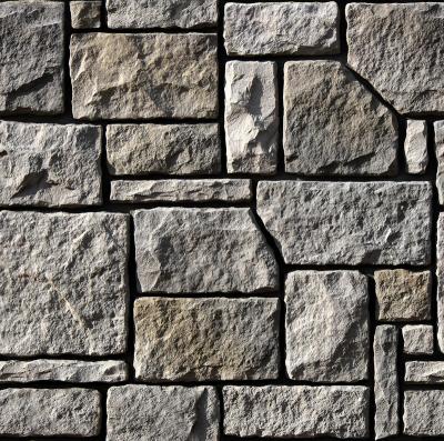 Камень искусственный White Hills 511-80 Дарем 10.5x4.5 / 48x48 / вариативный размер серый рельефный / матовый