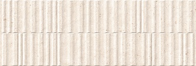 Настенная плитка Peronda 5087834758 Manhattan Bone Wavy SP/R 33.3x100 бежевая матовая / рельефная под бетон / цемент