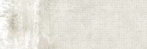 Настенная плитка Ibero Materika Dec.Constellation White B 25x75 белая матовая под камень с орнаментом